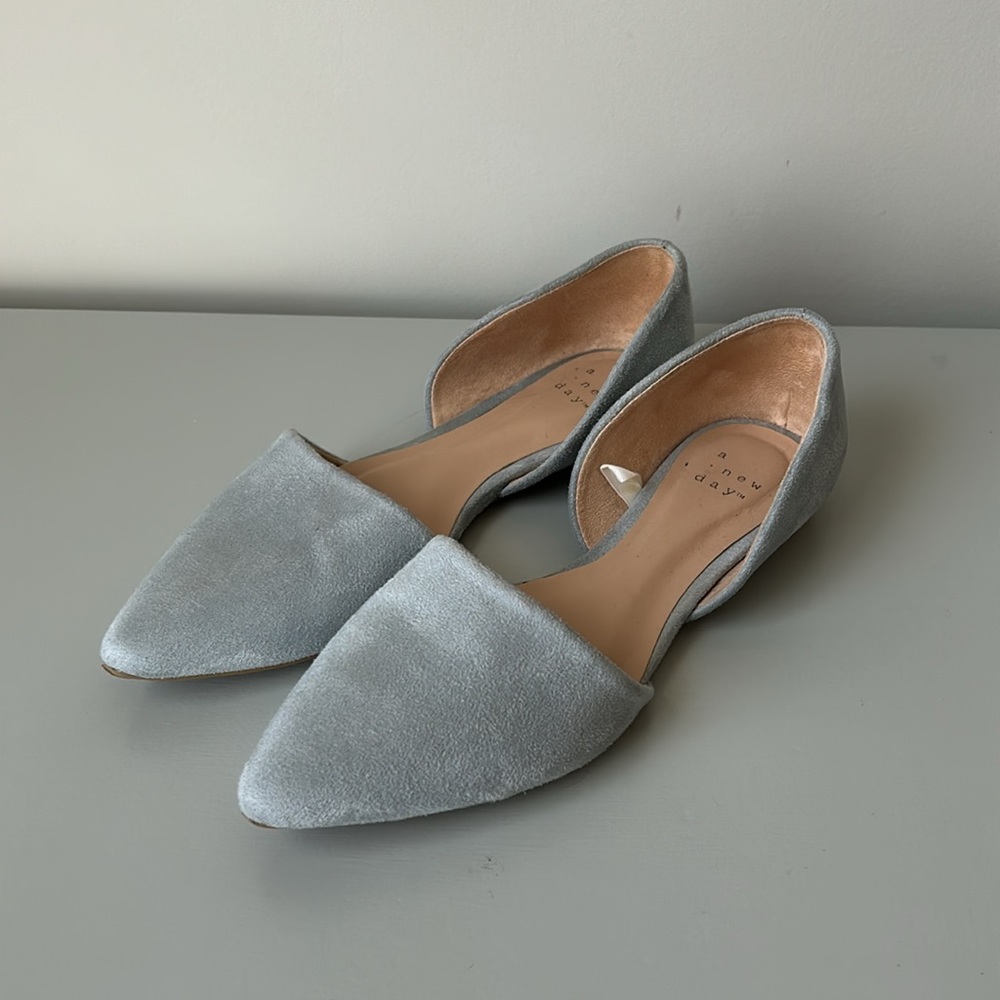 Suede Pointed Toe Flats